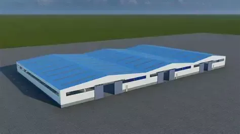 የብርሃን ብረት መዋቅር የተገጣጠመው መጋዘን