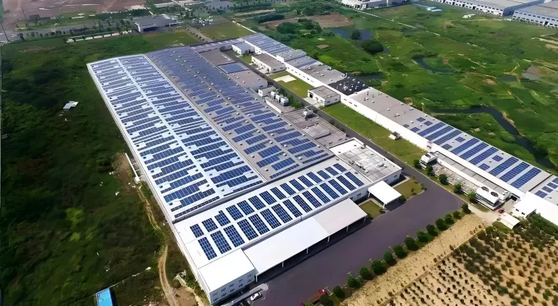 PV-የተዋሃደ የመጋዘን ብረት ግንባታ