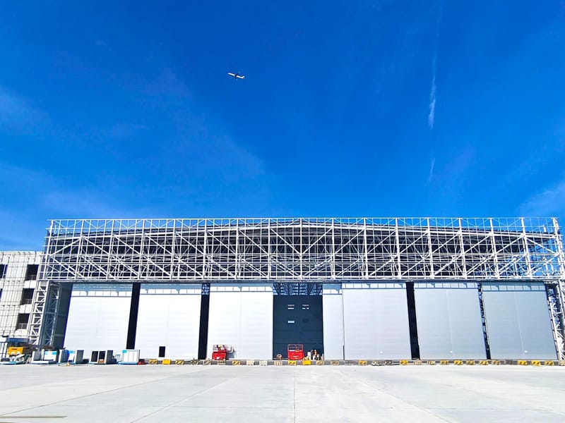 የአረብ ብረት መዋቅር ሲቪል አቪዬሽን Hub Hangar